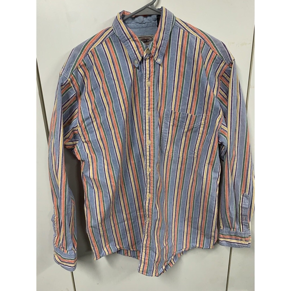 County Seat Jeanswear Vintage Striped Long Sleeve Striped Button shirt‎ mens XL